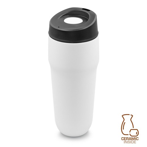 Mug Isotherme 400 ml Personnalisable - Double Paroi Inox & Céramique