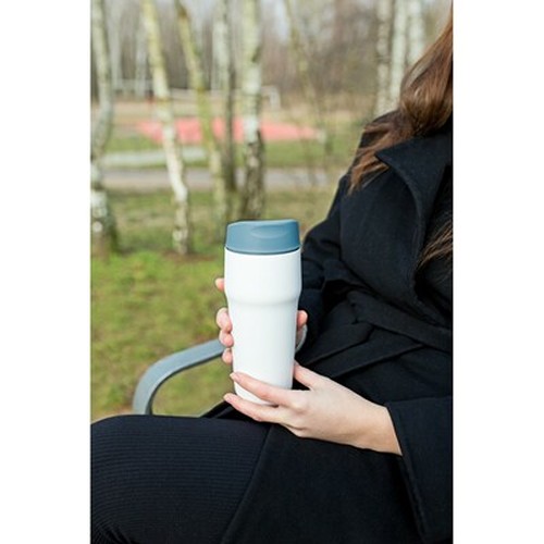 Mug Isotherme 400 ml Personnalisable - Double Paroi Inox & Céramique