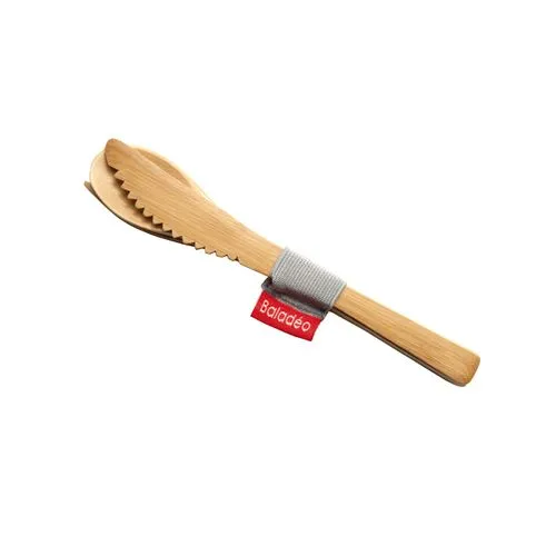 Set de 3 couverts nomades 'Nagano' en Bambou