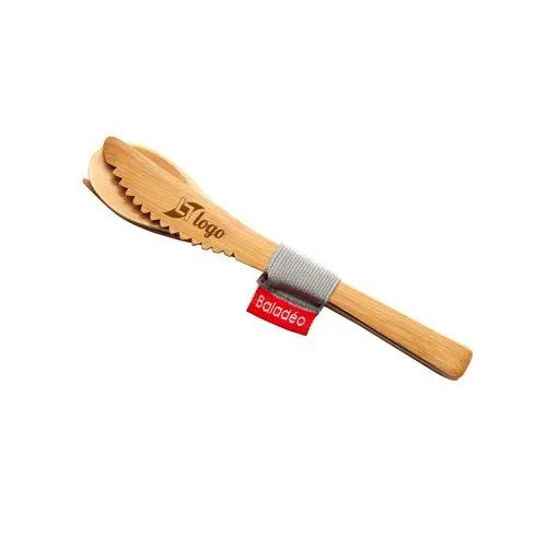 Set de 3 couverts nomades 'Nagano' en Bambou