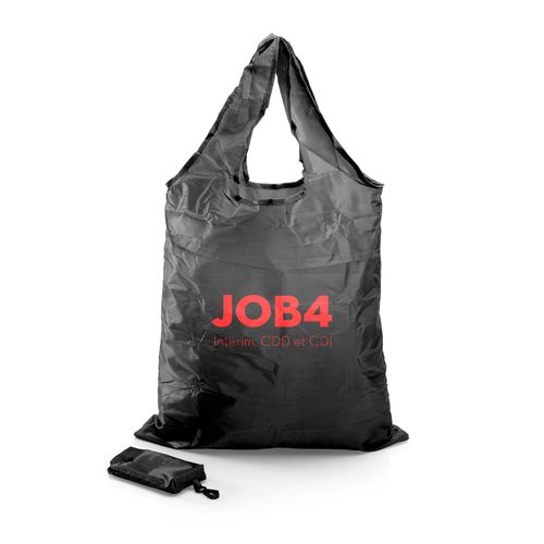 Sac Shopping Pliable Personnalisé - Polyester 190T avec Pochette