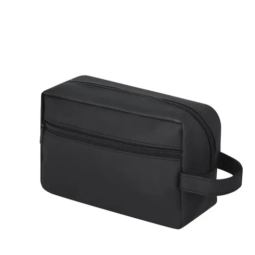 Trousse de Toilette Personnalisable en PU Noir - Sérigraphie