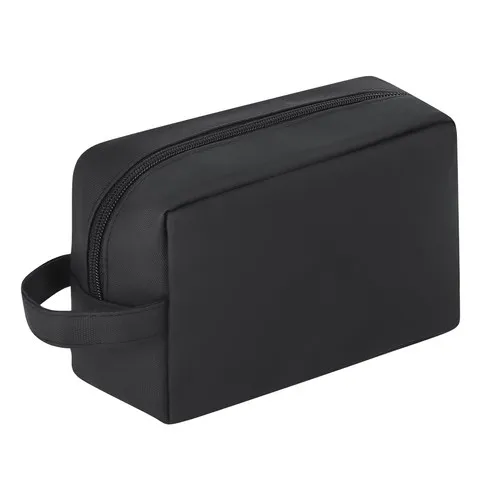 Trousse de Toilette Personnalisable en PU Noir - Sérigraphie