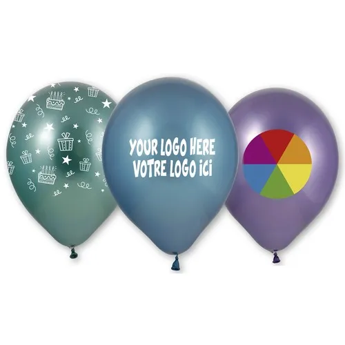 Ballons Mirroir Dorés 30 cm Personnalisables - Sérigraphie Premium