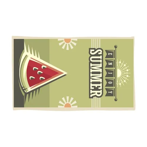 Printed RPET BeachTowel 350g/m² 100x180 serviette plage