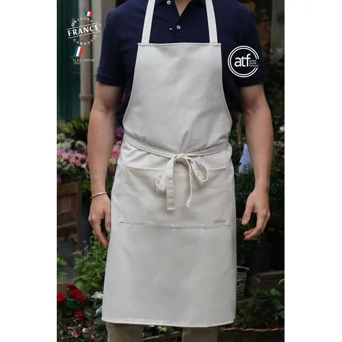 Tablier Long Français en Coton Recyclé - Personnalisable par Sérigraphie