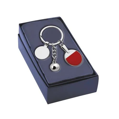 Porte-clés Jeton Ping-Pong Personnalisable en Métal Chromé