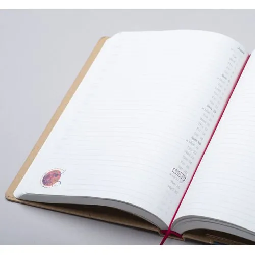 Agenda Personnalisé Couverture Rigide Craft Recyclé - Coins Arrondis