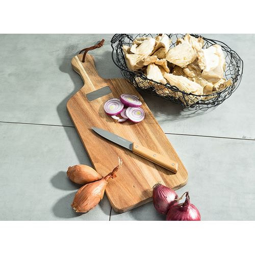 Planche à découper en acacia massif personnalisable - Taille S