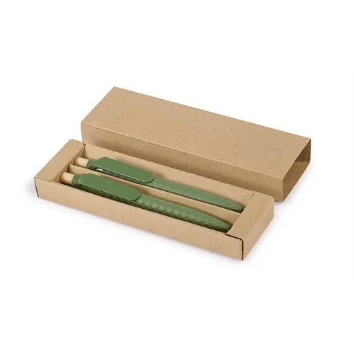 Set d'Écriture Écologique Paille de Blé et Bambou Personnalisable