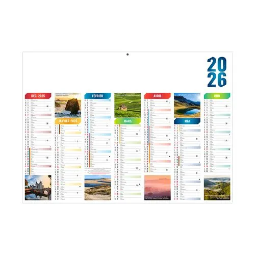 EMILIEN 2026 - MIDI 430 x 335 mm - LEGER 400G - SANS MARQUAGE - 1 TROU EN TETE