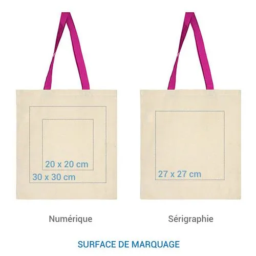 Sac coton DELHI 155 Fuchsia