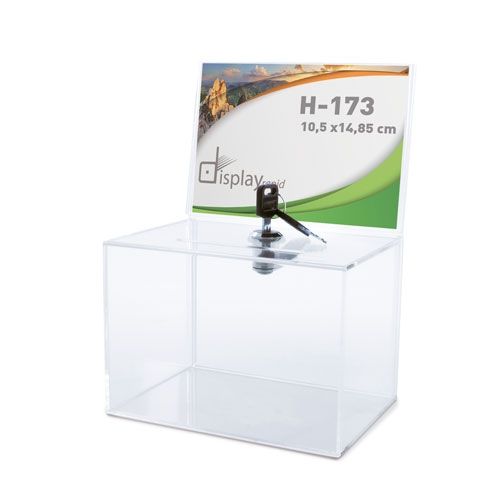 Urne de vote A6 transparente personnalisable - Lot de 3