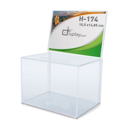Urne de vote A6 transparente personnalisable - Lot de 3