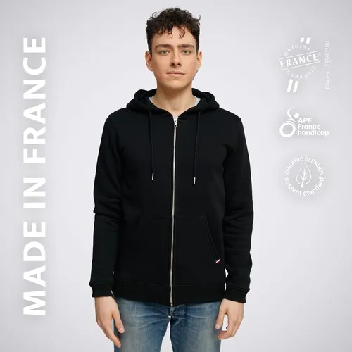 Hoodie Zippé French Terry Bio Personnalisable - Homme