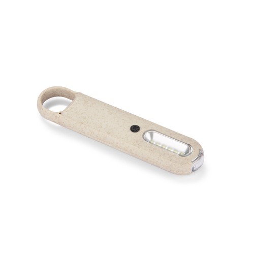 Lampe de poche LED écologique personnalisable - Paille de blé