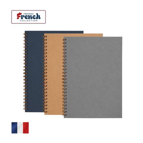 Cahier Spirale A5 Recyclé MEMENTO - Fabrication Française