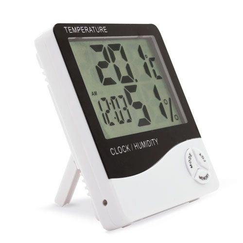Station météo en bambou personnalisable - Thermomètre hygromètre