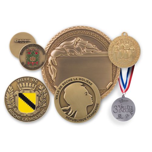 Médaille Personnalisée en Zamac - Presse-Papier Publicitaire sur Mesure