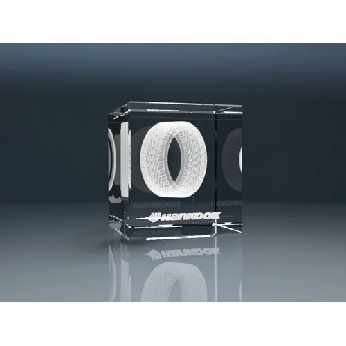 Cube en Verre Optique Prestige 100mm - Gravure 2D/3D Personnalisée