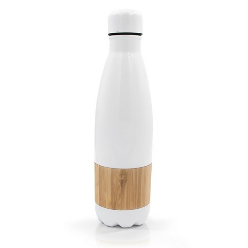 Bouteille Isotherme 500ml Bambou & Inox - Personnalisable
