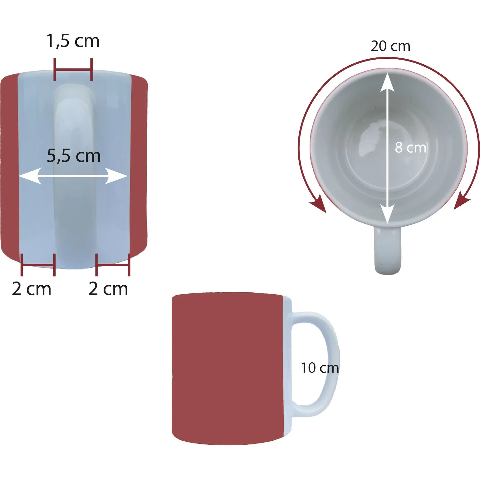 Mug Céramique 330ml Personnalisable - Sublimation Totale