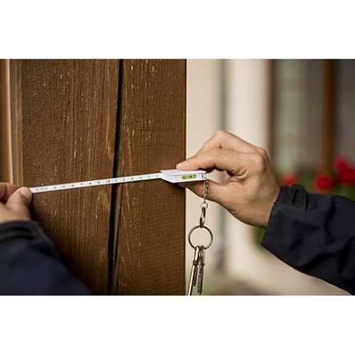 Porte-clés Mètre-Ruban 1m avec Niveau à Bulle Personnalisable