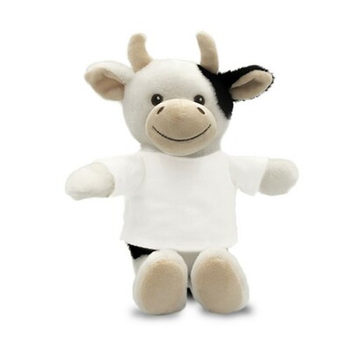 Vache en Peluche RPET Personnalisable avec T-shirt | Mootsy