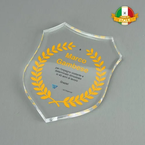 Emblème Plexiglass Personnalisable - Trophée Entreprise sur Mesure