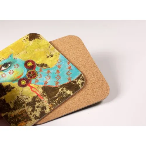 Sous-verres personnalisés à fond liège - Support publicitaire premium