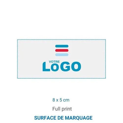 Sticker MAT repositionnable RECTANGULAIRE blanc (INT/EXT) 5x2cm