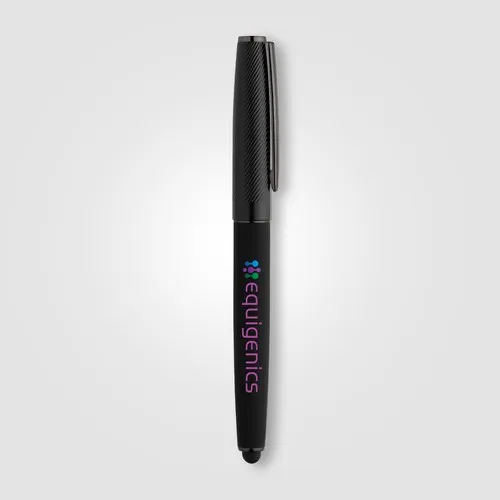 Stylo gel aluminium recyclé avec stylet tactile personnalisable