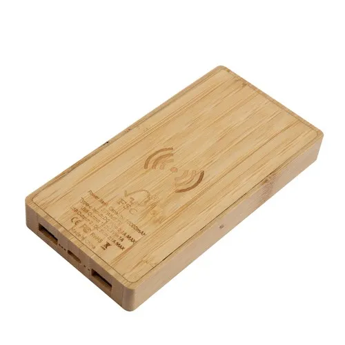 Chargeur Sans Fil Bambou 10W Personnalisable - Cadeau d'Entreprise