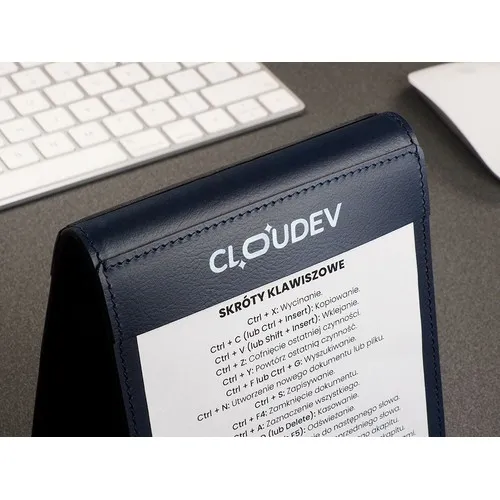 Porte-nom cuir recyclé 2 poches - Personnalisable par sérigraphie