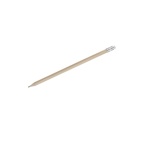 Crayon à papier HB avec gomme personnalisable - Bois naturel