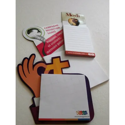 Bloc-notes magnétique personnalisable - Support publicitaire pratique