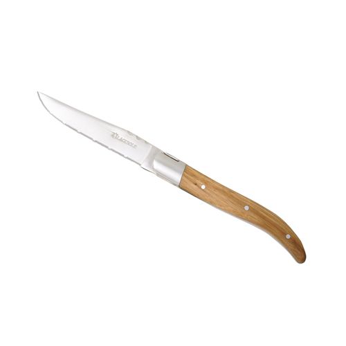 Set de 6 Couteaux de Table Manche Frêne avec Coffret - Personnalisables