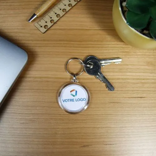 Porte-clé rond 37 mm - France