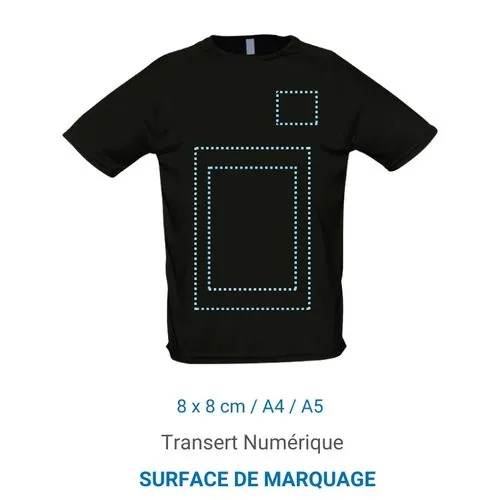 T-Shirt SPORT - 140 H/F - Blanc XXS