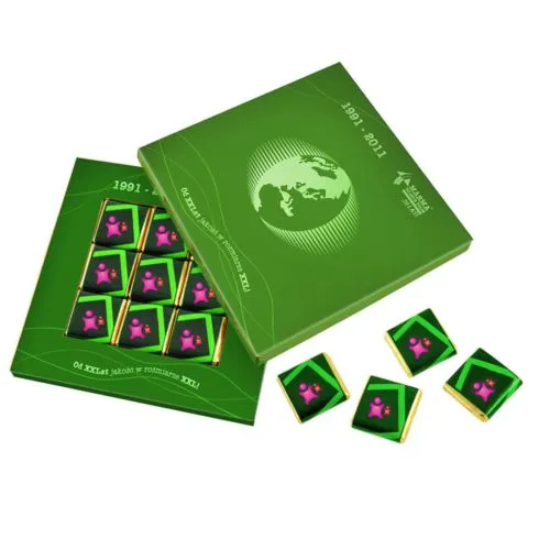 9 chocolats belges en carton