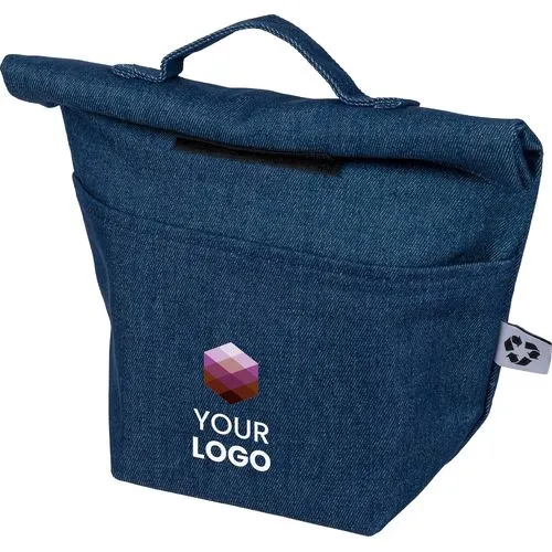 Sac isotherme roll-top en denim recyclé personnalisable