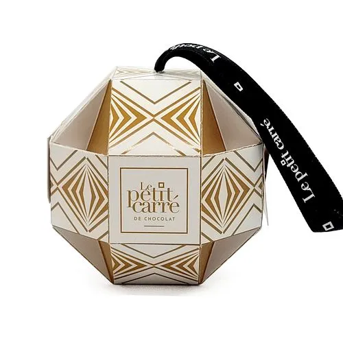 Boule de Noël Personnalisable 8 cm avec Chocolats Assortis