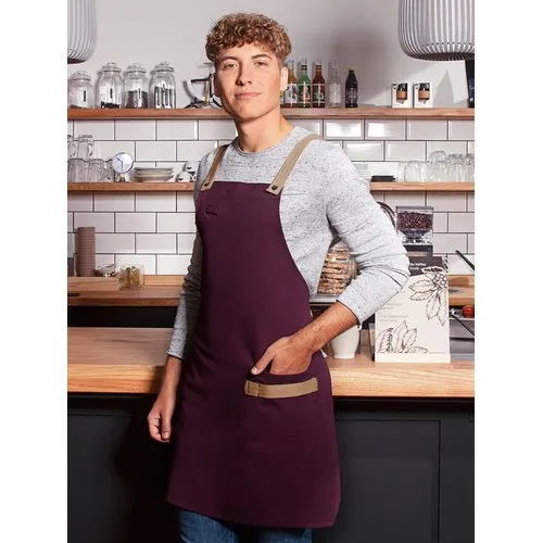 Tablier à bavette Urban-Look avec bretelles croisées et poch