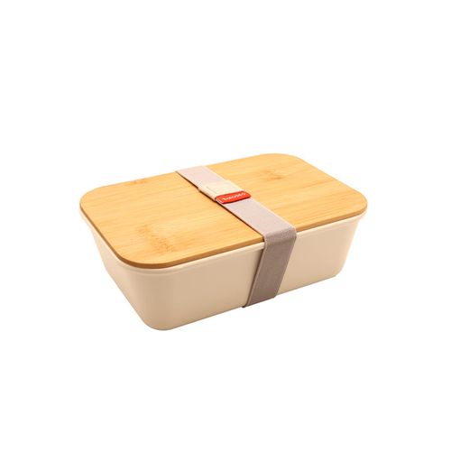 Bento Publicitaire Écologique - Couvercle Bambou 1L Personnalisable