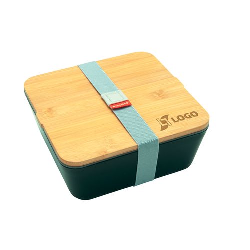 Boîte Déjeuner Bambou 1,75L - Personnalisable par Sérigraphie