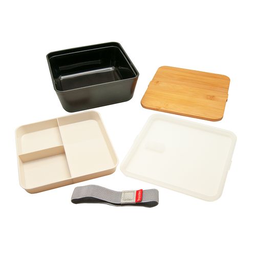 Boîte Déjeuner Bambou 1,75L - Personnalisable par Sérigraphie