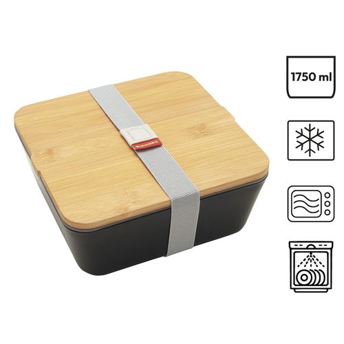 Boîte Déjeuner Bambou 1,75L - Personnalisable par Sérigraphie
