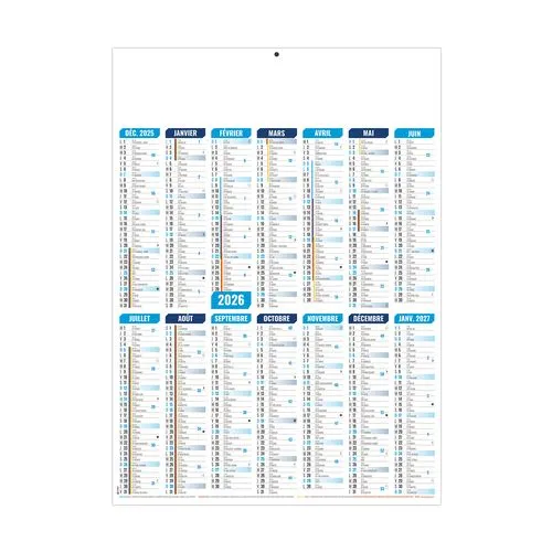MARIANNE BLEU 2026 - MIDI 335 x 430 mm - CC REMBORDE - VERSO REGIONS - SANS MARQUAGE - IDENTIQUE RECTO VERSO