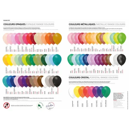 Ballons publicitaires diamètre 30/34cm imprimés sur 2 faces en 1 couleur, par sérigraphie