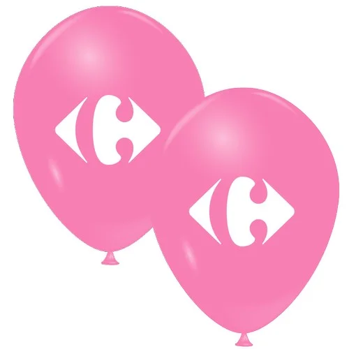 Ballons publicitaires diamètre 30/34cm imprimés sur 2 faces en 1 couleur, par sérigraphie